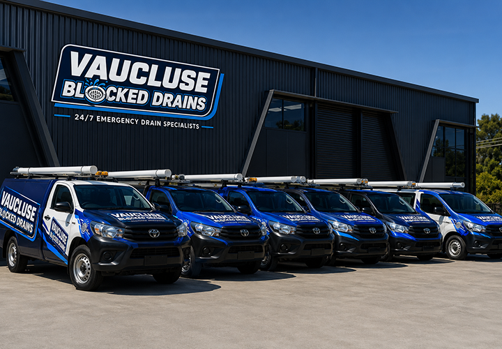 Fleet of Vaucluse Blocked Drains plumbing vans